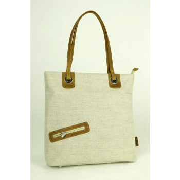 Torba damska z naturalnego lnu 10133/len
