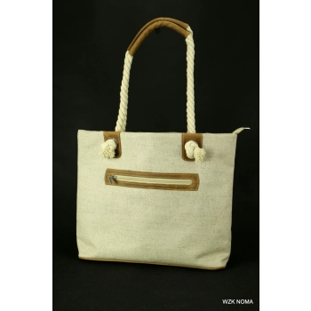 Torba damska na lato z naturalnego lnu 10047 PRODUKT WYPRZEDANY
